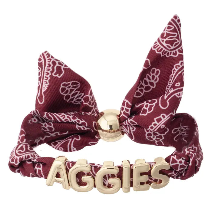 Texas A&M Aggies Bandana Slider Bracelet