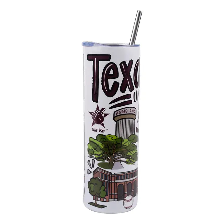 Texas A&M slender tumbler