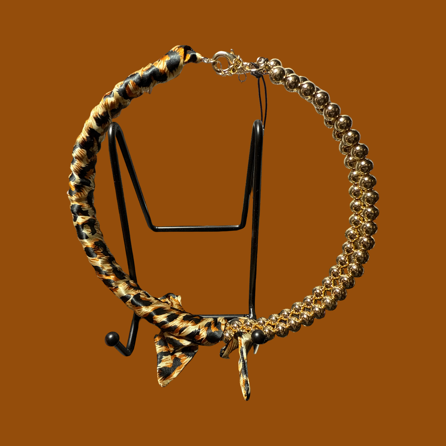 Gold scarf necklace