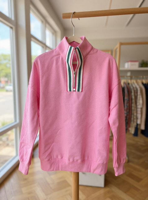 Pink and Green Sweater