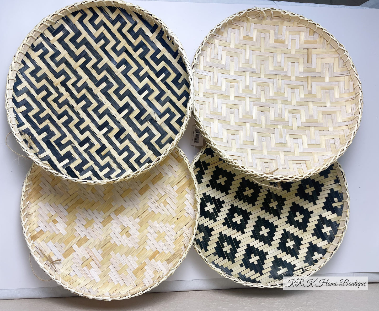 4 Piece Mirlande Bamboo Basket Decor Set