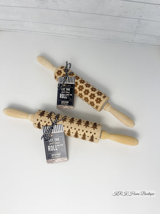 Christmas Baking Gift Set, Wooden Rolling Pins For Cookies