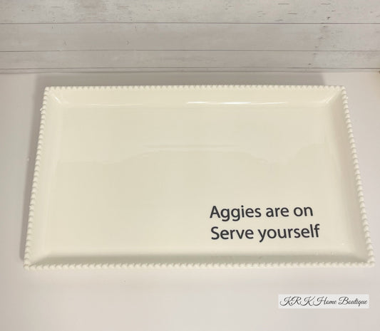 Aggies Serving Platter