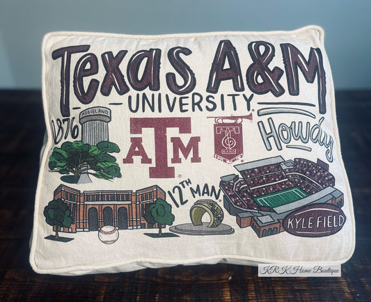 Texas A &M pillow