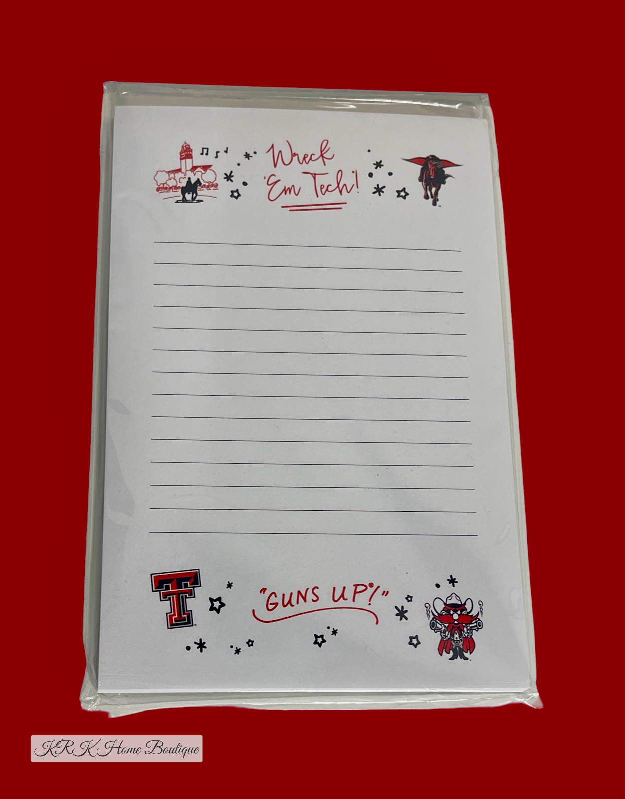 Notepad Texas Tech Confetti