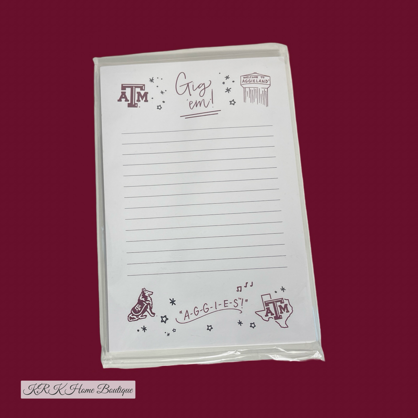 Notepad Texas A&M Confetti