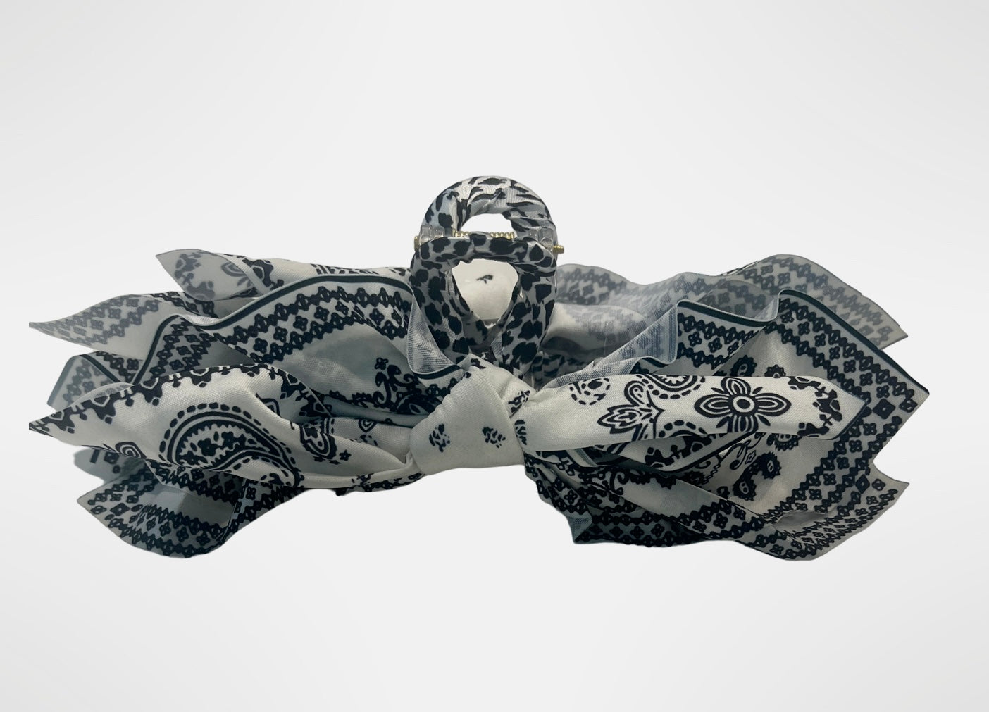 Ldc Paisley Floral Print Bow Knot Hair Clip