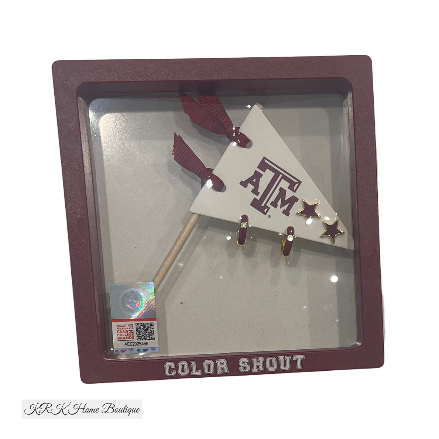 College: Pennant Pair Earring Set Texas A&M