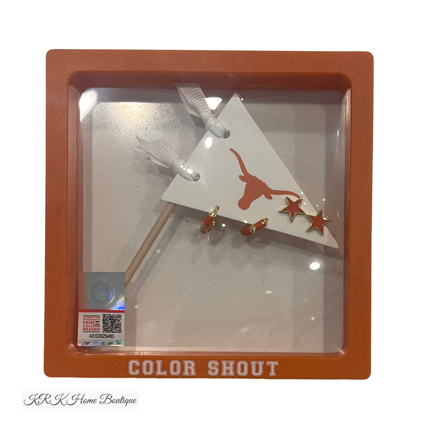 College: Pennant Pair Earring Set Texas