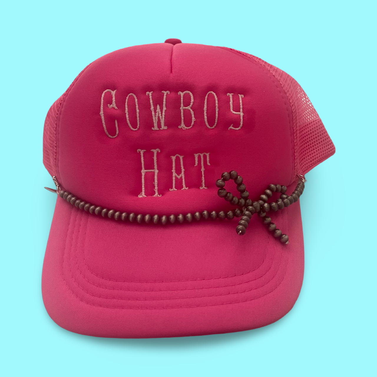 Pearl Bow Trucker Hat Chain