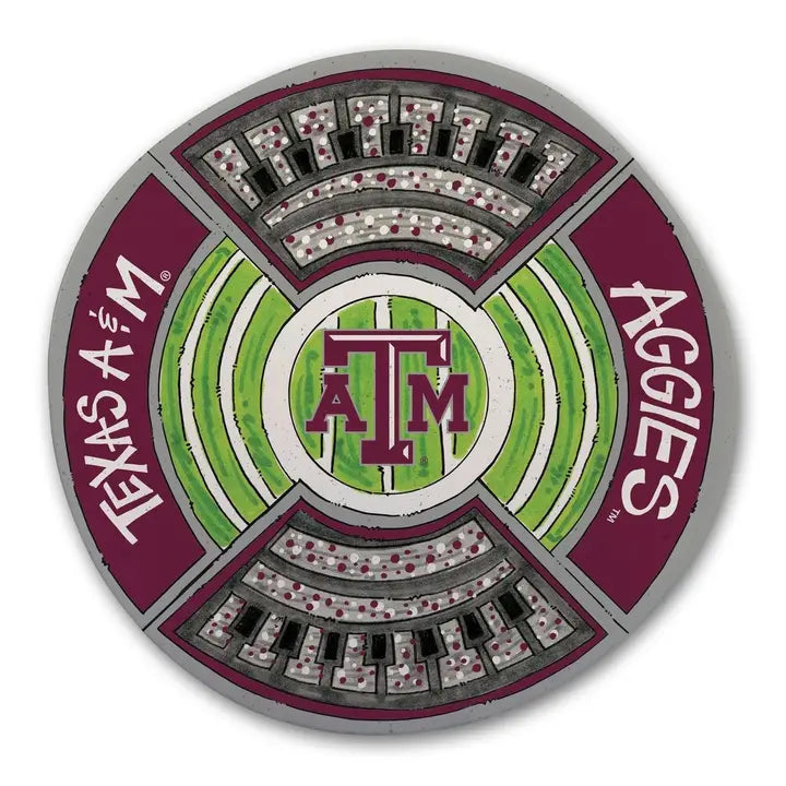 Tx A&M Round Stadium Platter