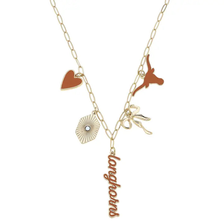 Texas Longhorns Paper Clip Charm Collector Necklace