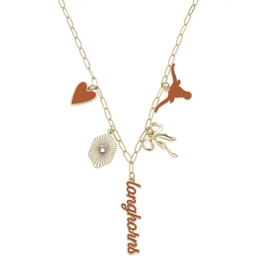 Texas Longhorns Paper Clip Charm Collector Necklace