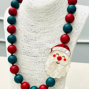 Santa beaded necklace