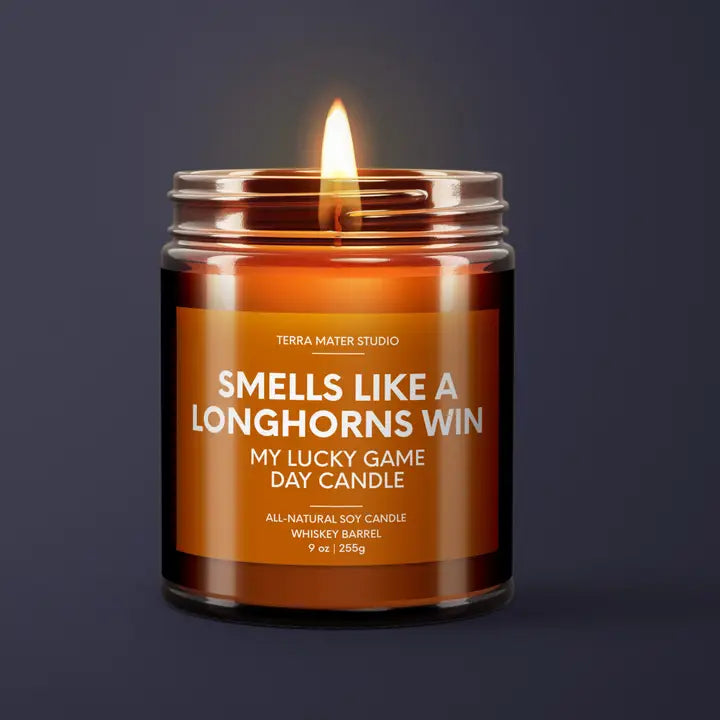 Smells like a Longhorn Win Candle