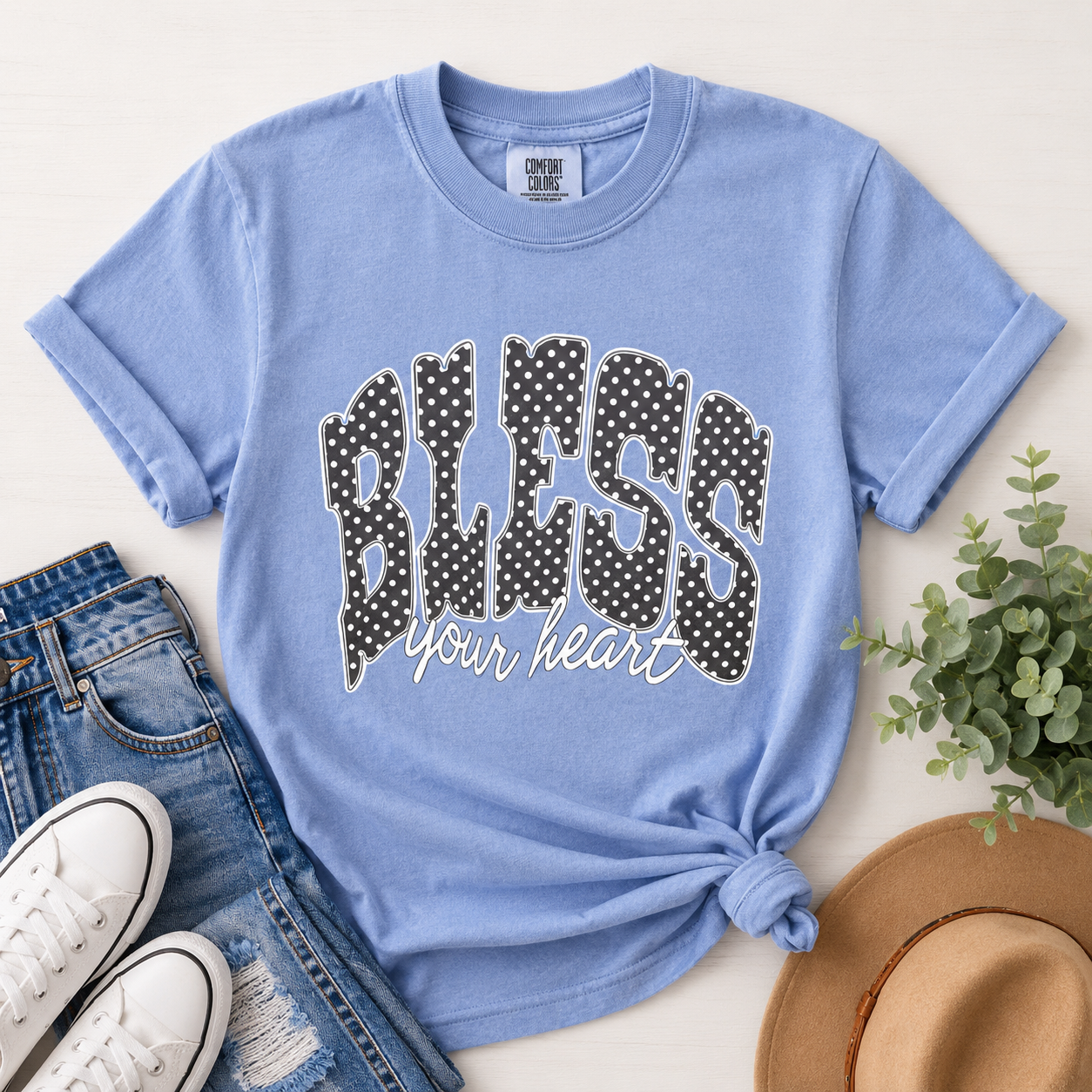 Bless your Heart Comfort Color T-shirt