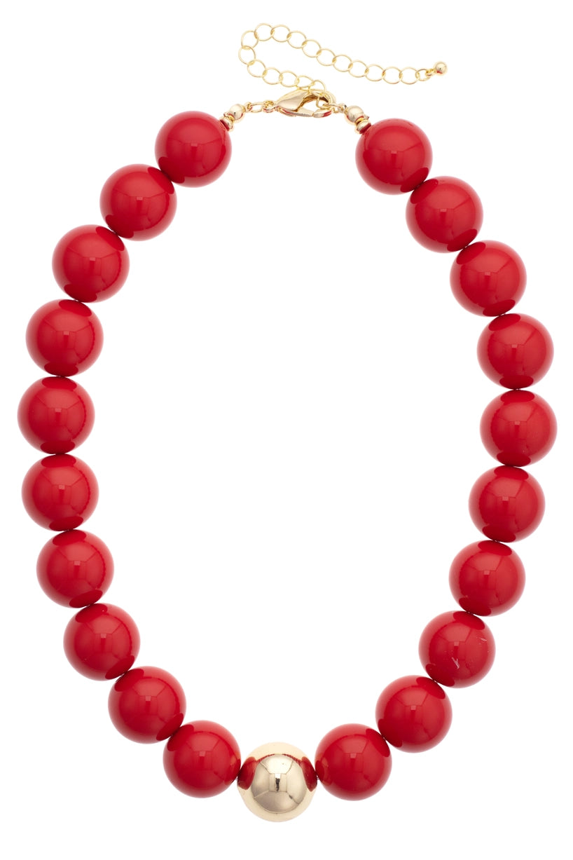 Marjorie Game Day Beaded Red