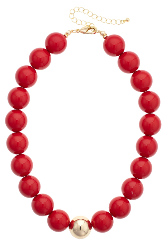 Marjorie Game Day Beaded Red