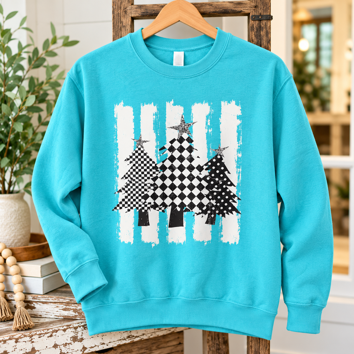 Blue Christmas Tree Sweatshirt