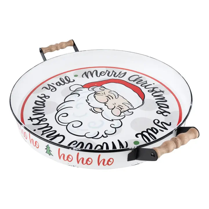 Ho Ho Ho Santa Enamel Tray