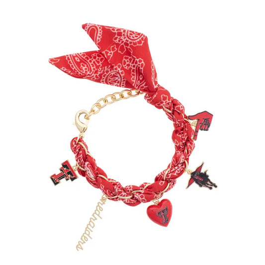 Texas Tech Bandana Charm Bracelet