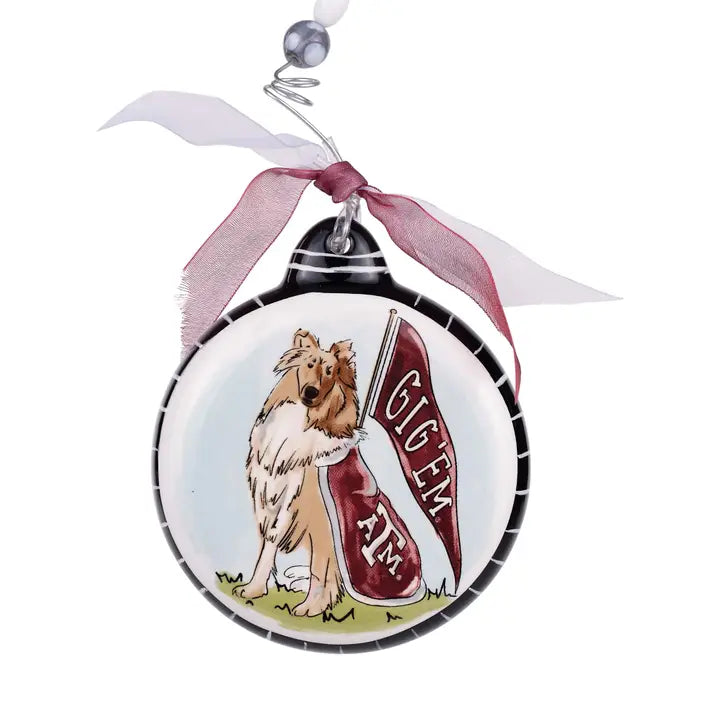Texas A&M Puff ornament