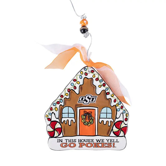 In This House We Yell Go Pokes Ornament