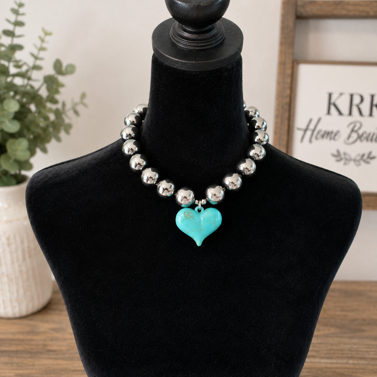 Jolene Turquoise Heart Necklace