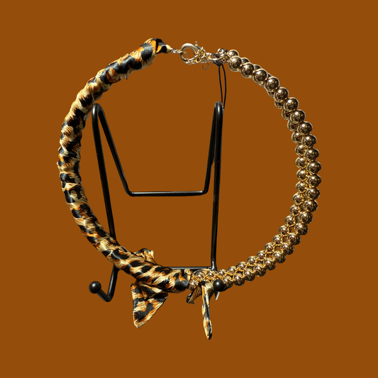 Gold scarf necklace