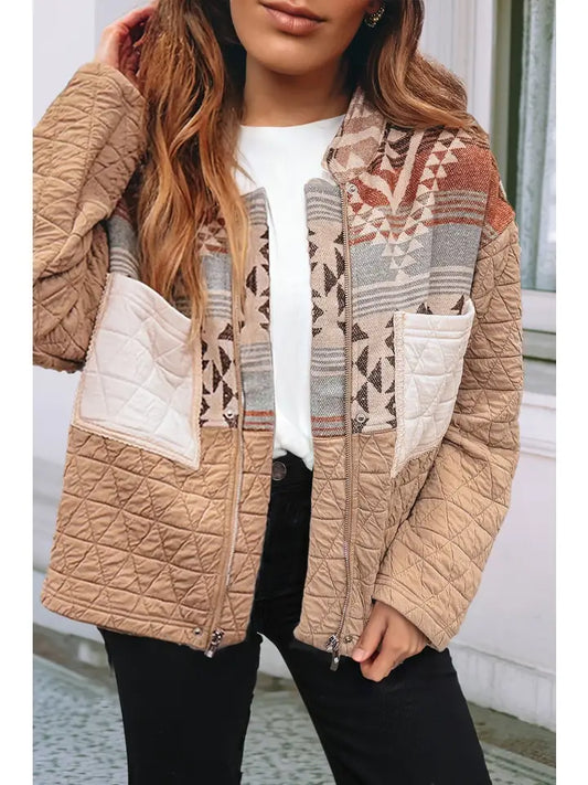 Quilted Patchwork Western Fashion Jacket