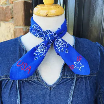 USA Embroidered Bandana