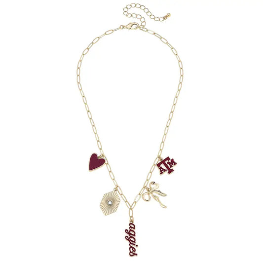 Texas A&M Aggies Paper Clip Charm Collector Necklace
