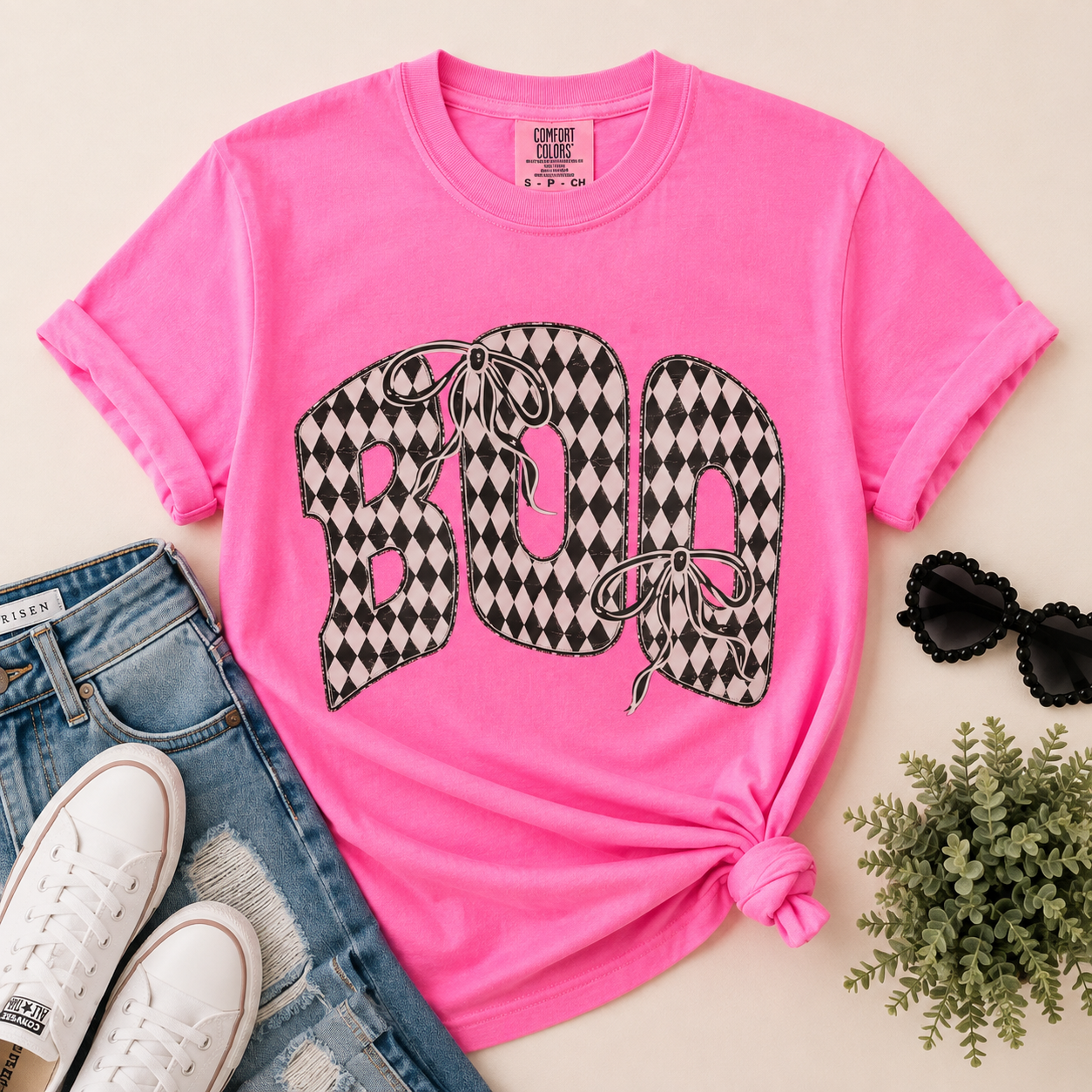 Pink Boo Comfort Color T-shirt