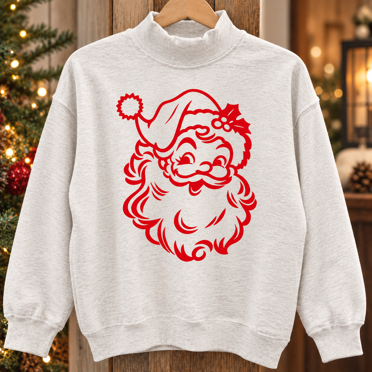 mock turtle neck sweatshirt