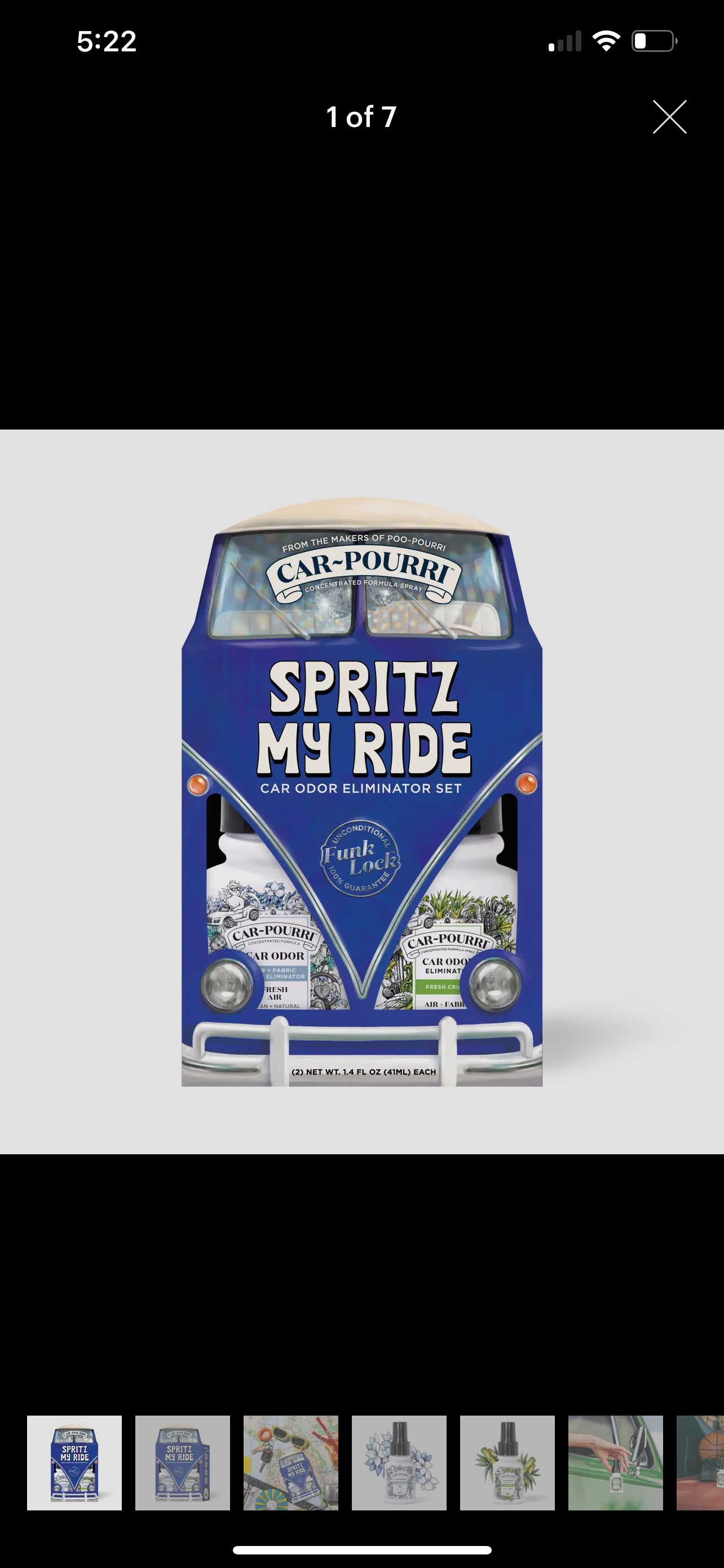 Spritz my ride car air freshener