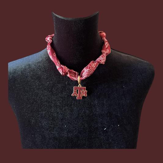 Texas A&M Aggies Logo Bandana Scarf Necklace