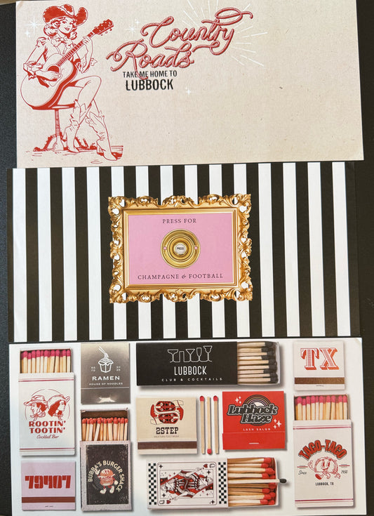 Gameday Lubbock Trinket Tray Insert Set of 5