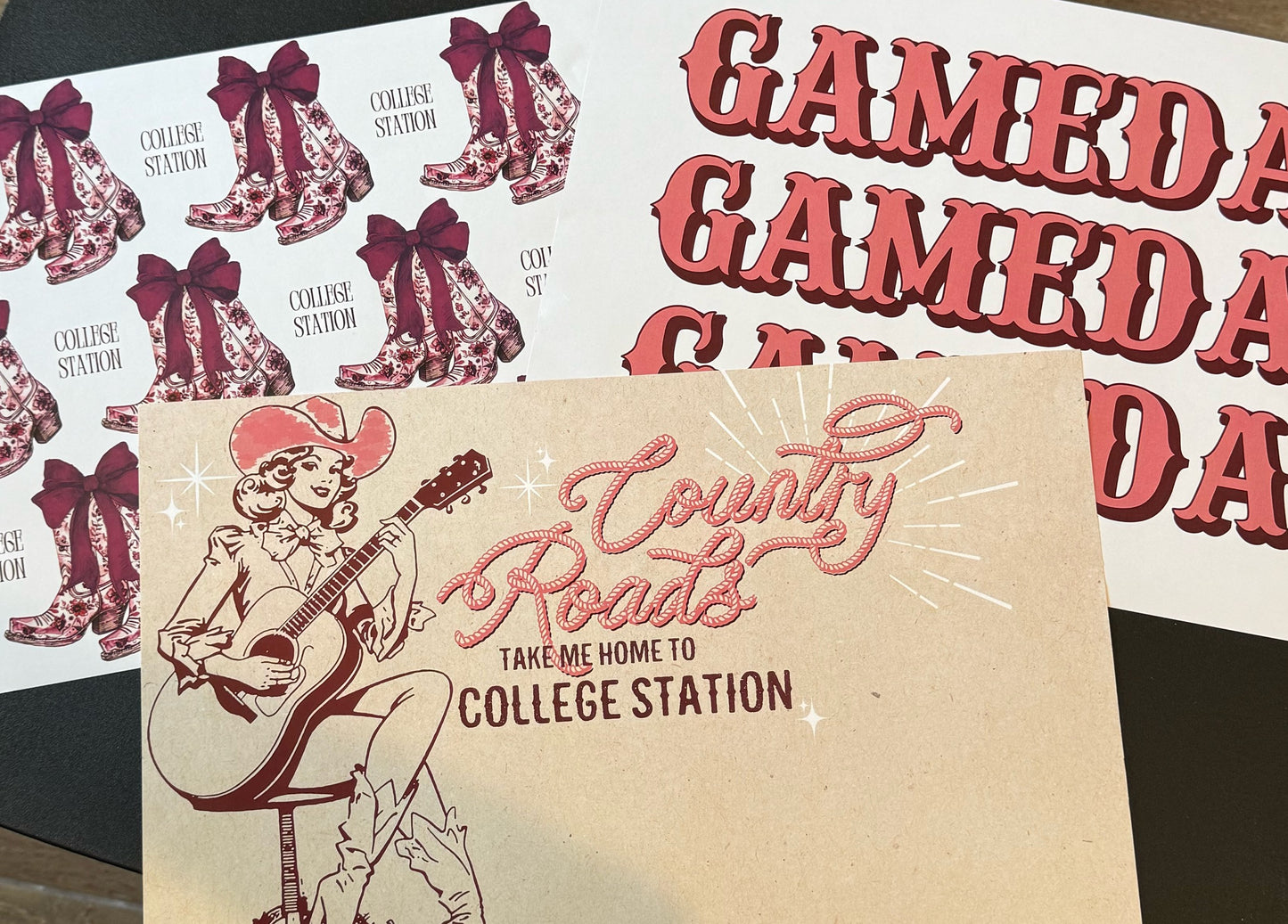 11x17 Gameday College Station Insert Set of 10