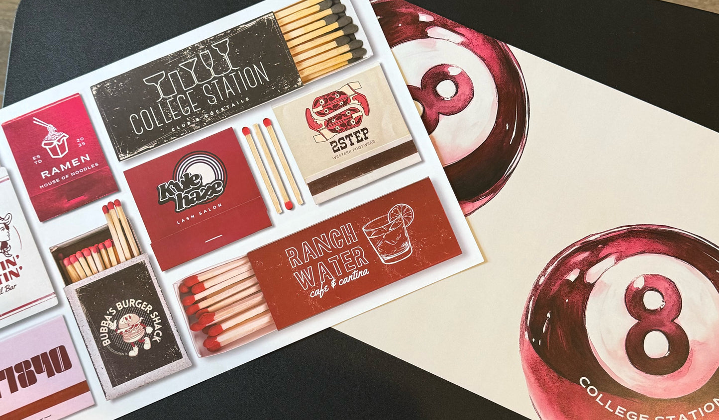 11x17 Gameday College Station Insert Set of 10