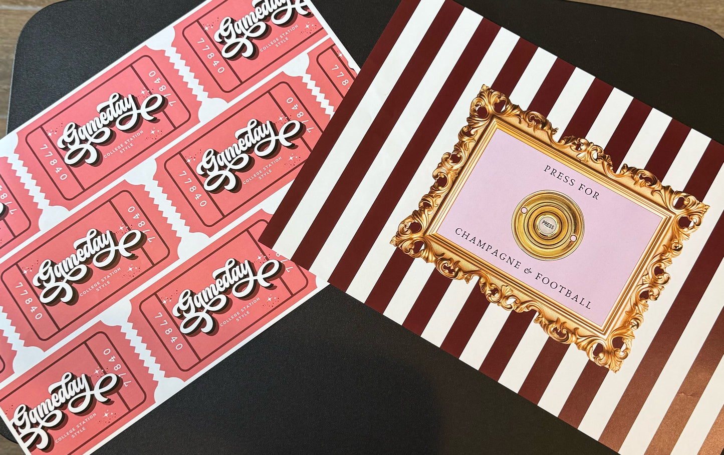 11x17 Gameday College Station Insert Set of 10