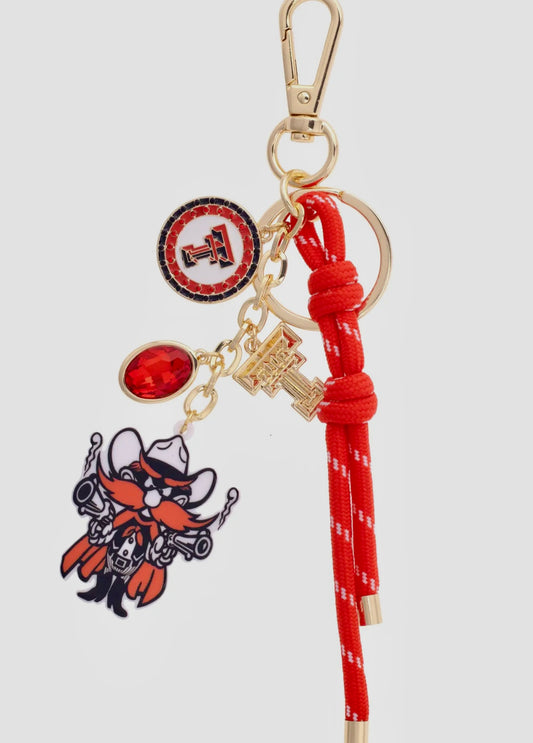 Texas Tech Red Raiders Cluster Bag Charm in Red