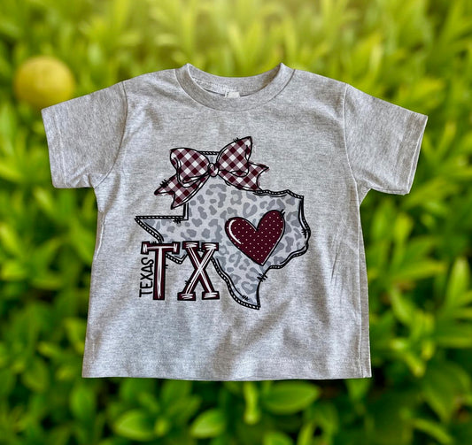 Texas Maroon Kids T-shirt