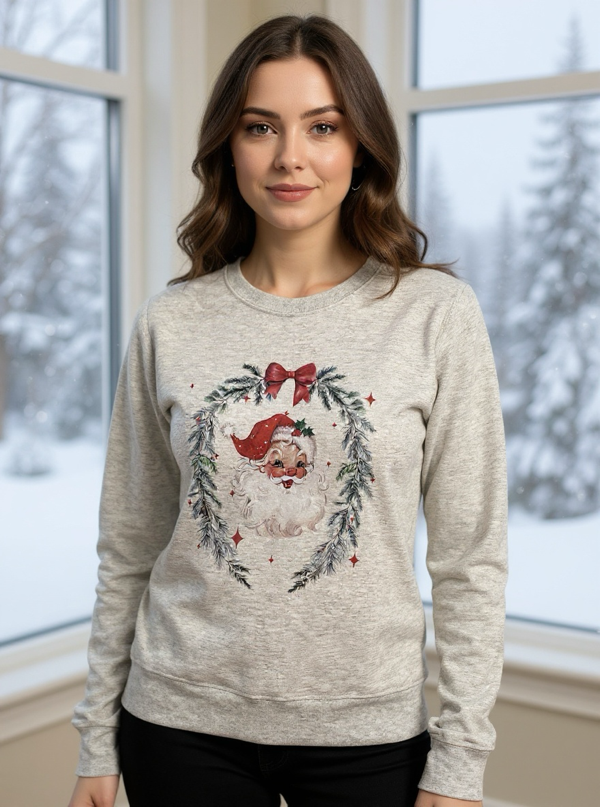 Gray Santa Sweatshirt