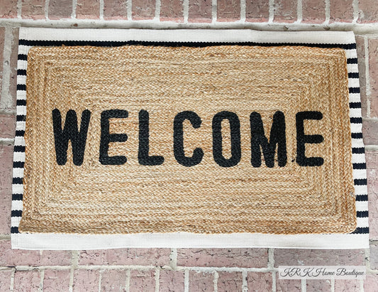 Jute Door Mat - Welcome