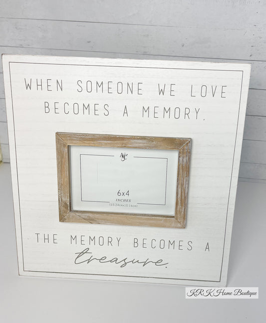 Sympathy wood photo frame