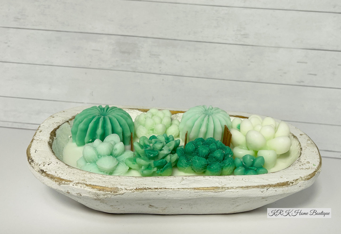 Succulent Dough Bowl Candle