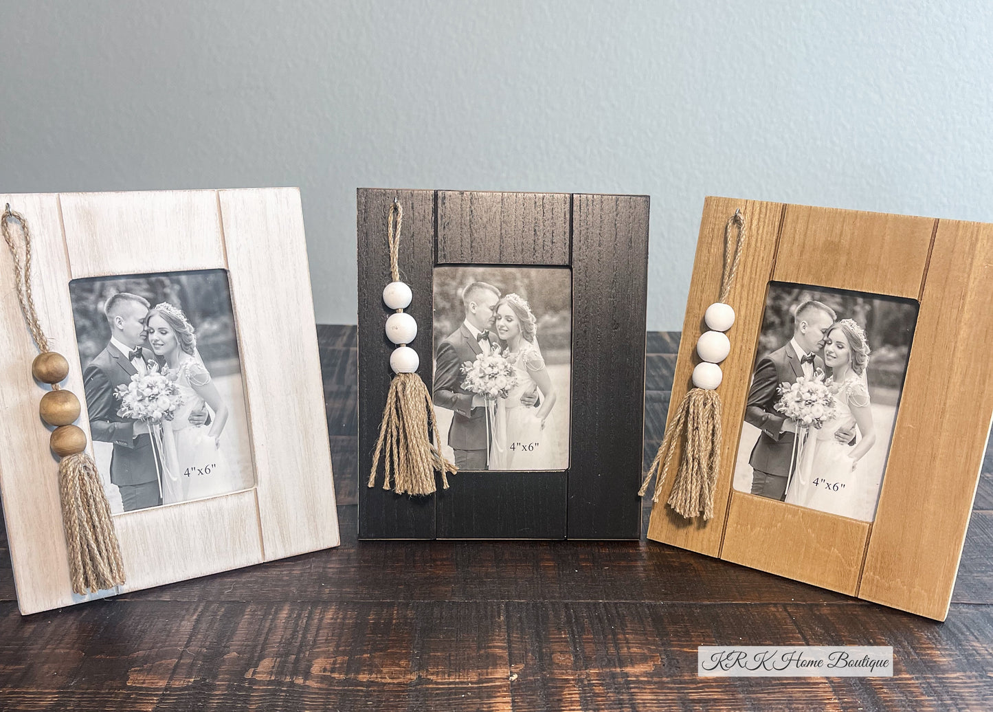 Wood 4X6 Photo Frame, 3 Assorted