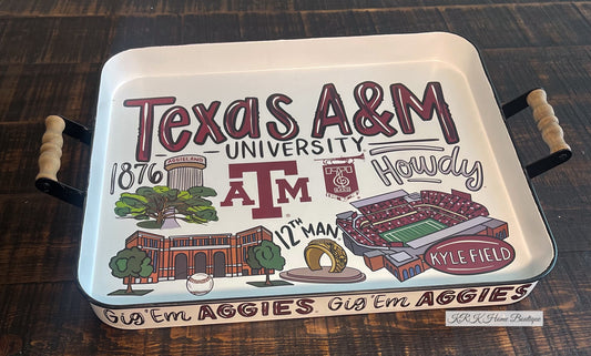 Texas A&M Icon Enamel Tray