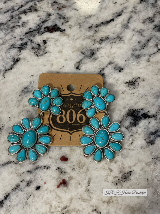 Flower On Squash Blossom Post Earring