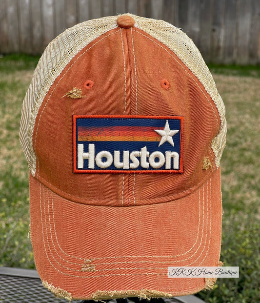 Orange Astros Hat